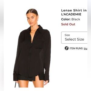 L'Academie Classic Black Lenae Blouse